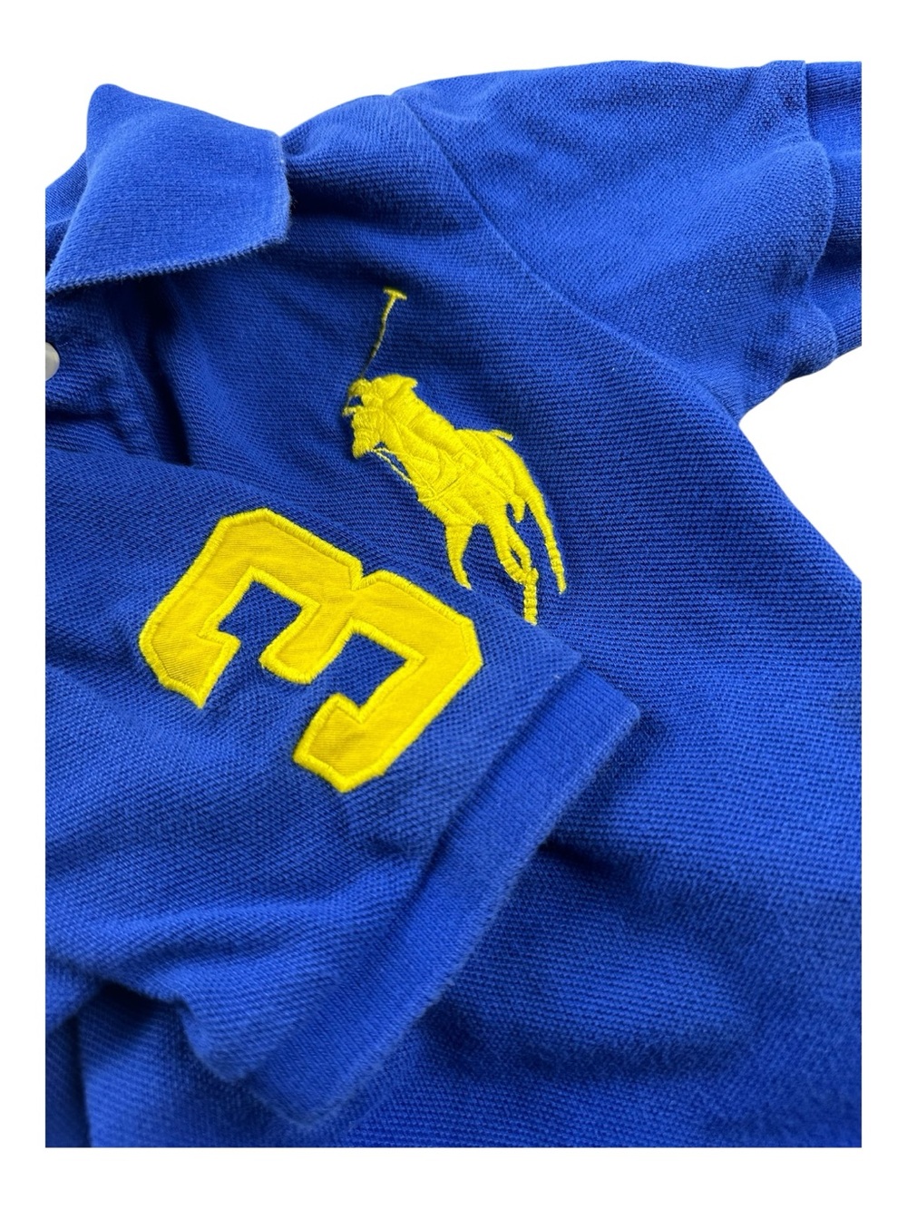 Polo Ralph Lauren Boy's 5 Blue Shirt Big Yellow Pony Top Preppy Old Money - Picture 4 of 10